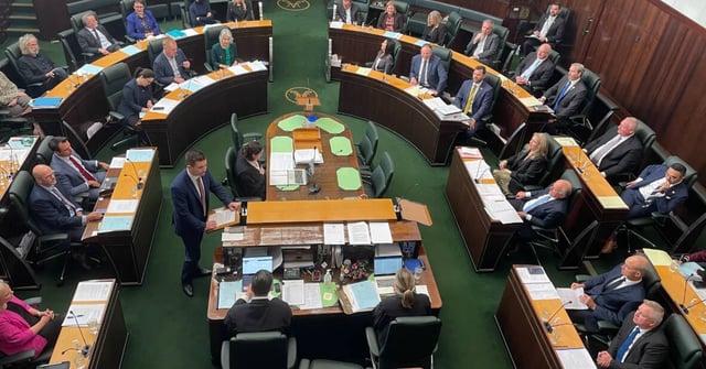 Labor leader Dean Winter moves a motion of no-confidence against Premier Jeremy Rockliff in the House of Assembly. Picture by Matt Maloney