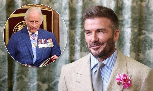 David Beckham will reportedly be knighted by King Charles. (Getty)