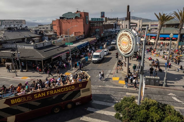 At the intersection of San Francisco’s Jefferson and Taylor streets, heavy tourist foot traffic contrasts with the empty buildings of historic businesses like Alioto’s Restaurant. The iconic eatery, which closed in 2020 after having operated for nearly a century, will now be torn down.