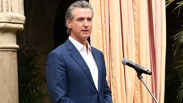 Governor Gavin Newsom attends Vogue World Hollywood Announcement at Chateau Marmont on March 26, 2025 in Los Angeles, California. (Jon Kopaloff/Getty Images)