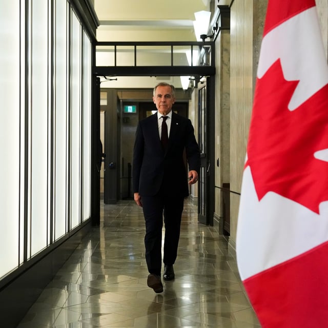 Prime Minister Mark Carney arrives to hold a press conference on Parliament Hill  in Ottawa on Friday, June 6, 2025. THE CANADIAN PRESS/Sean Kilpatrick
