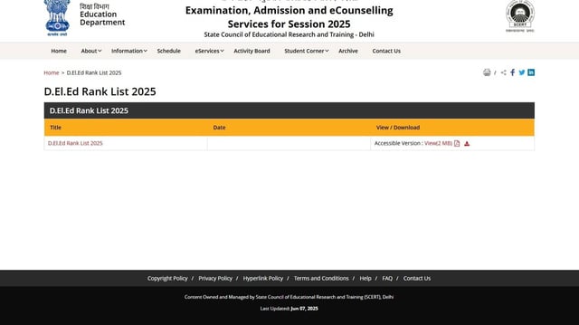 SCERT Delhi DElEd Result and Rank List 2025 Out at scertdelhi.admissions.nic.in, Direct Link to Check  | Image: File Photo