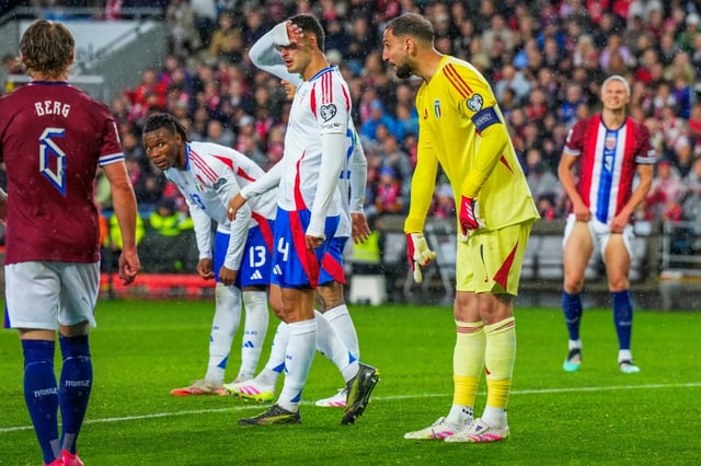 Le capitaine et gardien de but de l'Italie Gianluigi Donnarumma durant le match contre la Norvège le 6 juin 2025 à Oslo