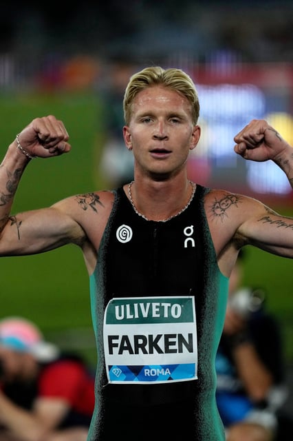 Robert Farken nach seinem Lauf in Rom