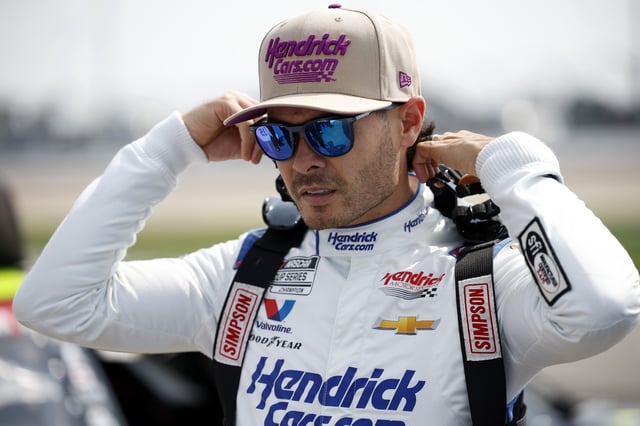 Kyle Larson, driver of the #5 HendrickCars.com Chevrolet, prepares to practice for the NASCAR Cup Series Cracker Barrel 400 at Nashville Superspeedway on May 31, 2025 in Lebanon, Tennessee.