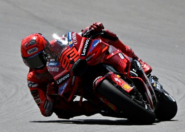 Marc Marquez lors du sprint du GP d'Aragon, le 7 juin 2025 à Alcaniz