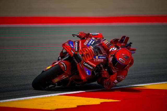 Marc Márquez (Ducati) ha vuelto a ganar, esta vez en Motorland (Alcañiz, Aragón).