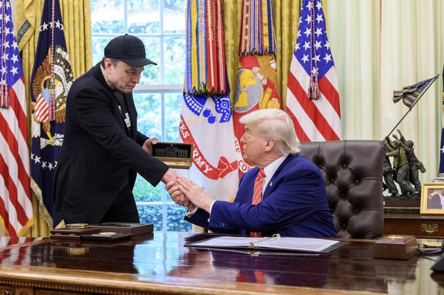 El presidente de Estados Unidos, Donald Trump, y el multimillonario Elon Musk