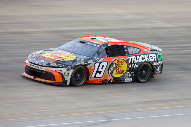 Jun 1, 2025; Lebanon, Tennessee, USA; NASCAR Cup Series driver Chase Briscoe (19) during the Cracker Barrel 400 at Nashville Superspeedway. Mandatory Credit: Randy Sartin-Imagn Images/File photo