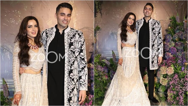 Housefull 2 Actress Shazahn Padamsee Makes First Appearance With Husband Ashish Kanakia At Wedding Reception