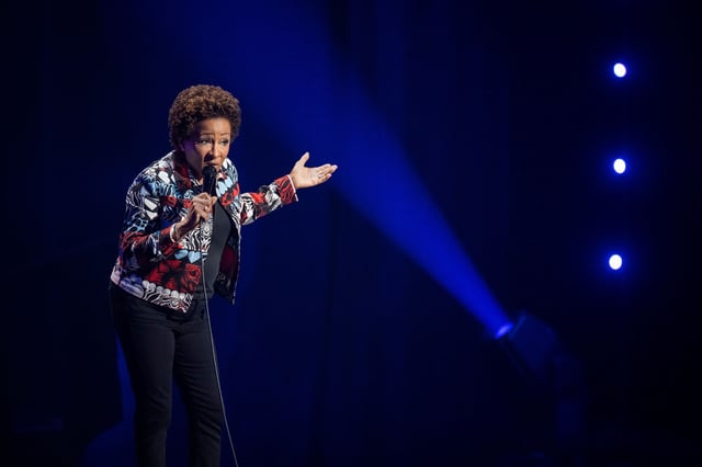 Wanda Sykes in her most recent standup comedy special for Netflix.