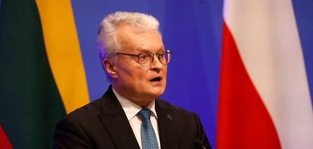 Litauens Präsident Gitanas Nauseda warnt, dass sich Russland nicht mit dem Angriff auf die Ukraine zufrieden geben werde