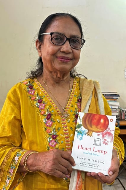 Banu Mushtaq said that while the main characters in her books are all Muslim women, the issues are universal