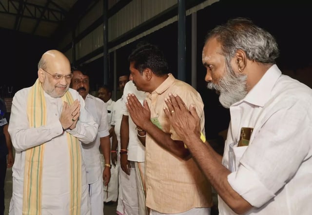 Amit Shah arrives in TN's Madurai to rev up party machinery for 2026 Assembly poll