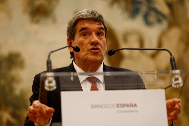 Jose Luis Escriva, new Governor of the Bank of Spain, delivers his first speech at the Bank of Spain headquarters in Madrid, Spain, September 24, 2024. REUTERS/Susana Vera/File Photo