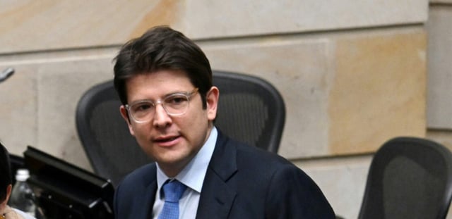 AFP - Le sénateur conservateur colombien Miguel Uribe, à Bogota, le 14 mai 2025