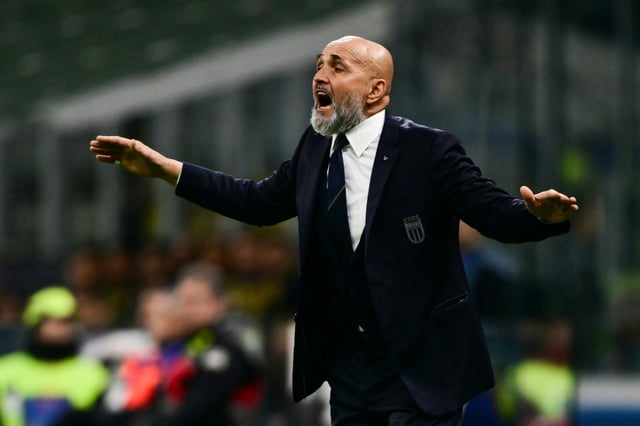 Le sélectionneur de l'Italie Luciano Spalletti durant le quart de finale aller de Ligue des nations contre l'Allemagne le 20 mars 2025 à san Siro