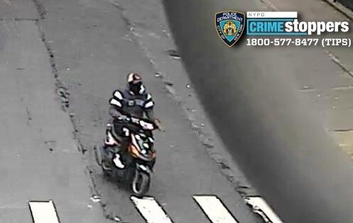 NYPD released photos of a moped riding chain thief in the Bronx. (NYPD)