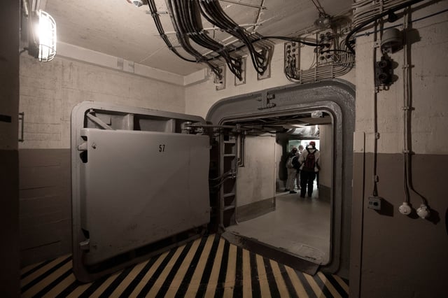 A Cold War-era former West German government bunker near the town of Bad Neuenahr-Ahrweiler, Germany, is pictured on April 16.