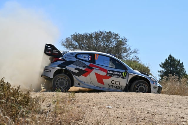 Sebastien Ogier won the Rally of Sardinia for a fifth time to move second in the world championship standings