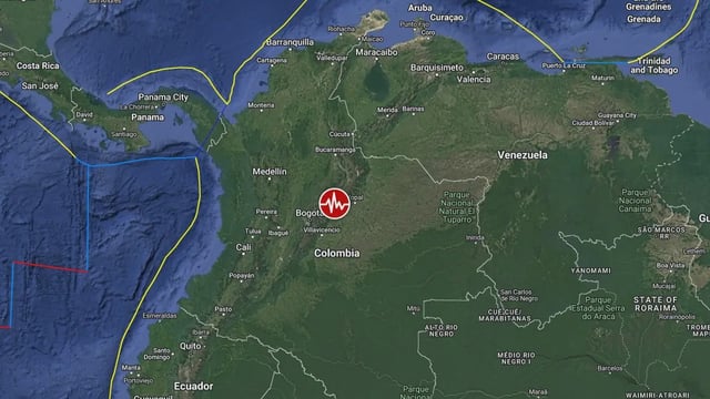 epicenter of m6.3 earthquake in central colombia on june 8 2025