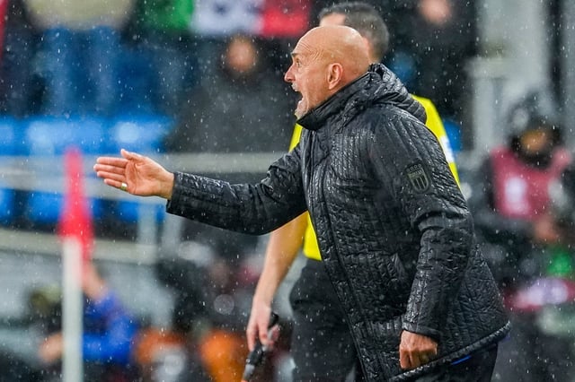 Italy's coach Luciano Spalletti on the touchline during the qualifying World Cup soccer match between Norway and Italy at Ullevaal Stadium in Oslo, Friday June 6, 2025. (Lise Åserud/NTB via AP)