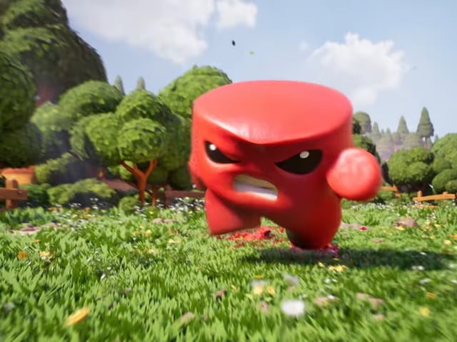 Meat Boy running in 3D.