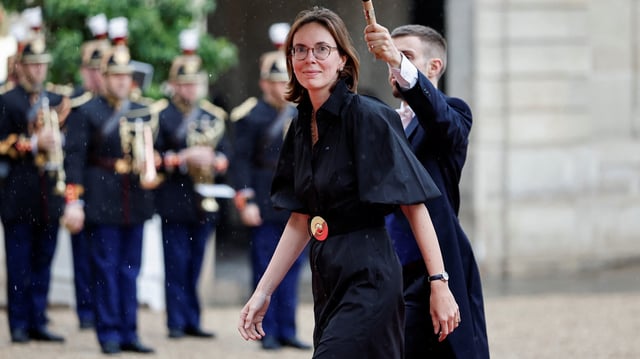 La ministre des Comptes publics Amélie de Montchalin à l’Élysée lors de la visté du président brésilien Lula le 5 juin.