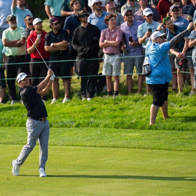 Ryan Fox on the 18th hole during the final round of the RBC Canadian Open in Caledon, Ont. on Sunday.