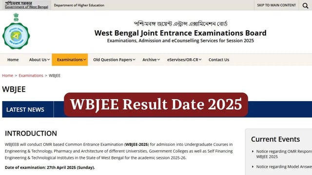 WBJEE Result 2025 Releasing Soon at wbjeeb.nic.in; Steps to Download Rank Card PDF Here