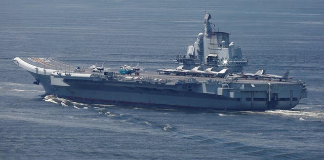China's aircraft carrier Liaoning departs Hong Kong, China, July 11, 2017. REUTERS/Bobby Yip/File Photo