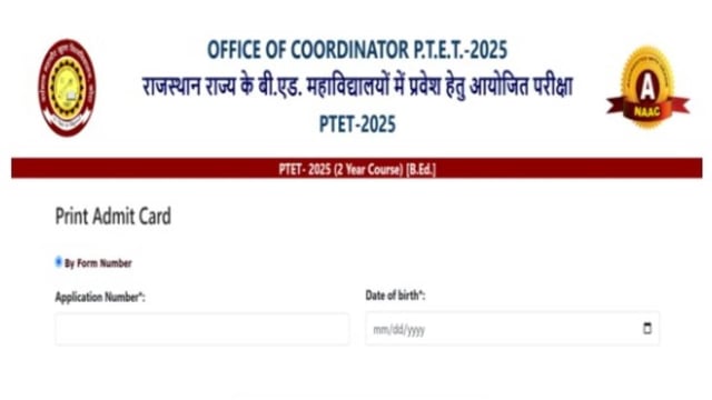 Rajasthan PTET Admit Card 2025 Out at ptetvmoukota2025.in, Direct Link to Download  | Image: File Photo