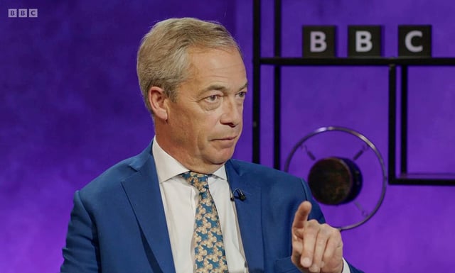Nigel Farage appearing on the BBC during last year's general election campaign. Photo: BBC