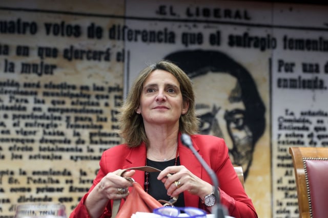 La exvicepresidenta tercera y ministra para la Transición Ecológica y el Reto Demográfico, Teresa Ribera