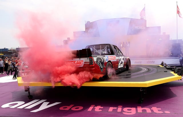 A general view of the Ram announcement that its brand will return to NASCAR competition, scheduling a Craftsman Truck Series campaign beginning in 2026 on the midway prior to the NASCAR Cup Series FireKeepers Casino 400 at Michigan International Speedway on June 08, 2025 in Brooklyn, Michigan.