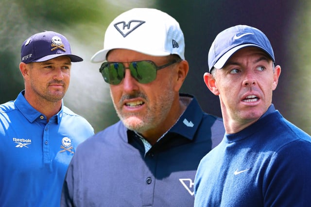 LIV Golf&#39;s Phil Mickelson, Bryson DeChambeau and PGA Tour&#39;s Rory McIlroy Heading Towards US Open. (Image Collage | Credits: Getty Images)
