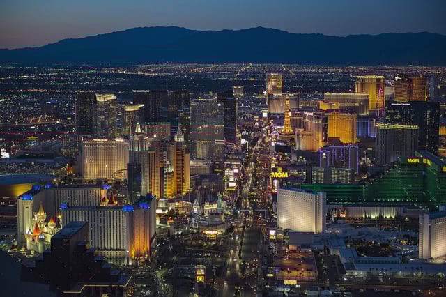 The Las Vegas strip.