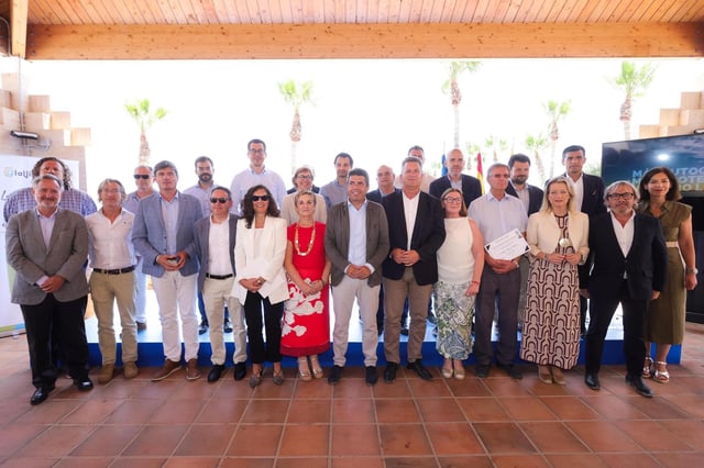 Carlos Mazón, durante la presentación de la ley de Protección de la Costa, este lunes en la Vila Joiosa