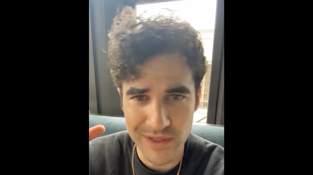 Darren Criss called his wife a hero after he won his first Tony Award.