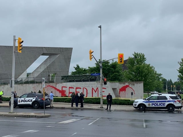 Police are investigating vandalism to the National Holocaust Monument in downtown Ottawa on June, 9, 2025. Jean Levac/Postmedia
