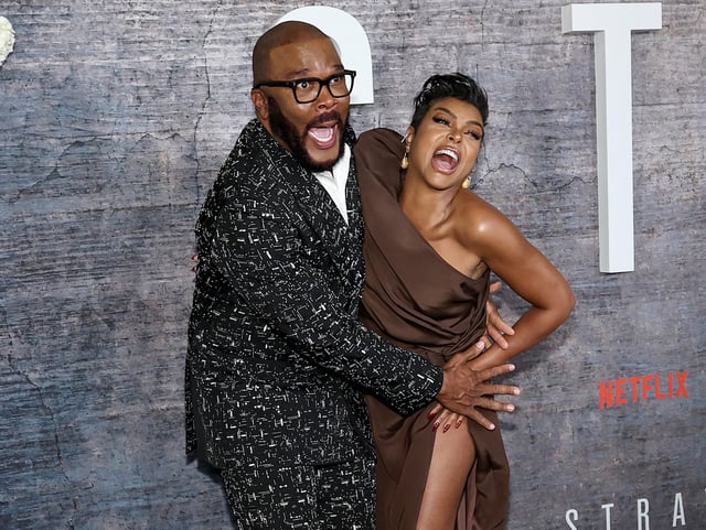 NEW YORK, NEW YORK - JUNE 03: (L-R) Tyler Perry and Taraji P. Henson attend "Tyler Perry's Straw" New York Screening at The Plaza on June 03, 2025 in New York City. (Photo by Jamie McCarthy/Getty Images)