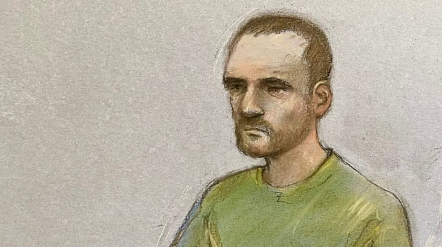 Marcus Monzo at the Old Bailey, charged with the murder of Daniel Anjorin, 14, after an alleged sword rampage last year