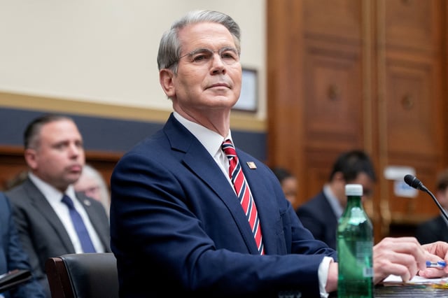 U.S. Treasury Secretary Scott Bessent testifies before a House Financial Services Committee hearing entitled "The Annual Testimony of the Secretary of the Treasury on the State of the International Financial System," on Capitol Hill in Washington, D.C., U.S., May 7, 2025. REUTERS/Nathan Howard/File Photo