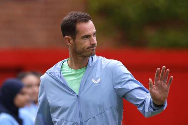 Tennis - Queen's Club Championships - Queen's Club, London, Britain - June 9, 2025 Former tennis player Andy Murray during the unveiling of the Andy Murray Arena at the Queen's Club Action Images via Reuters/Andrew Couldridge