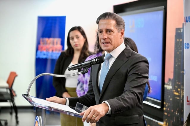 Alberto M. Carvalho Superintendent of Los Angeles Unified School District speaks during a press conference at LAUSD headquarters addressing recent immigration events on Monday, June 9, 2025. (Photo by Hans Gutknecht, Los Angeles Daily News/SCNG))