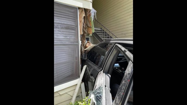 A driver was arrested on suspicion of DWI after he crashed his car into an apartment in North Richland Hills on Sunday, June 8, 2025, police say.