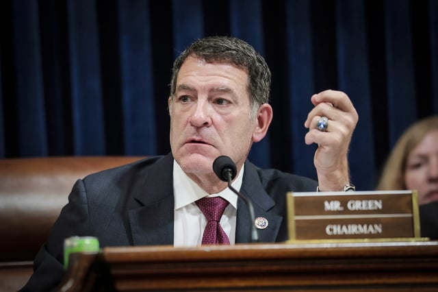House Homeland Security Committee chairman Rep. Mark Green, R-Tenn., speaks  during a hearing with U.S. Homeland Security Secretary Kristi Noem on Capitol Hill on May 14, 2025.