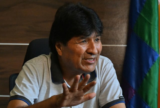 L'ex-président bolivien Evo Morales, le 28 avril 2025 à Lauca Ene, en Bolivie