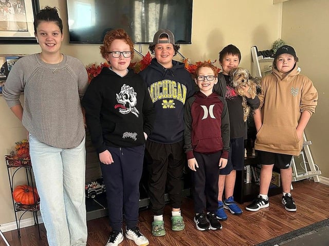 Undated handout photograph of Marielena Flohr's children. Kamloops resident Flohr's eldest child, Lena-Marie Streek, left, and second youngest, Emmett Streek, second from right, have rare blood disorders that sometimes require medical treatment in Vancouver.