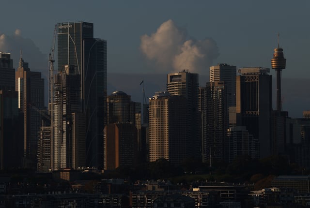 A view of the Sydney Tower Eye and Central Business District (CBD) in Sydney, Australia, April 29, 2025. REUTERS/Hollie Adams/File Photo